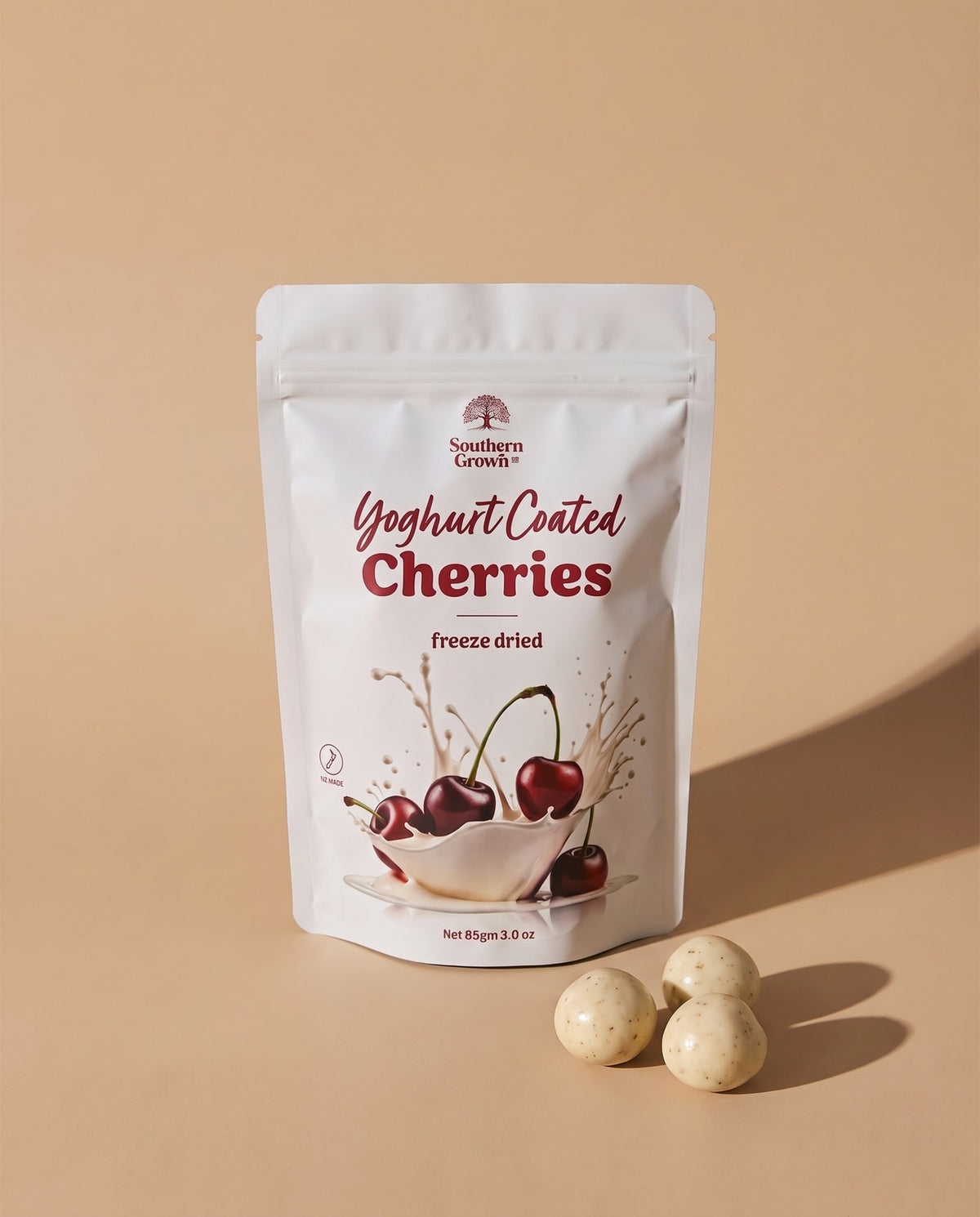 Yoghurt Coated Cherries, 85g pack